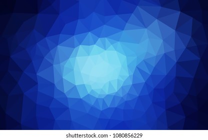 Dark BLUE vector polygonal background. Colorful abstract illustration with triangles. Pattern for a brand book's backdrop.