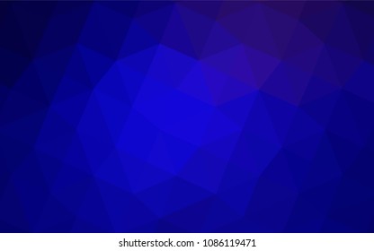 Dark BLUE vector polygonal background. Colorful illustration in abstract style with gradient. A completely new design for your business.