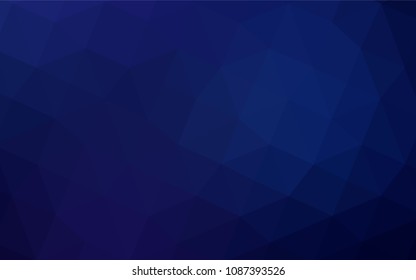 Dark BLUE vector polygonal background. Shining colored illustration in a new style. That pattern can be used as a part of a brand book.