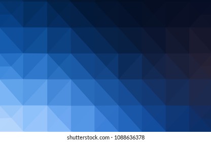Dark BLUE vector polygonal background. Colorful abstract illustration with triangles. A completely new template for your banner.