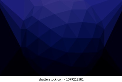 Dark BLUE vector polygonal background with a diamond. Polygonal abstract illustration with gradient. New template for your brand book.