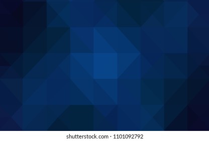 Dark BLUE vector polygonal background. Creative geometric illustration in Origami style with gradient. A new texture for your web site.