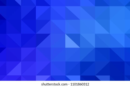Dark BLUE vector polygonal background. Colorful illustration in polygonal style with gradient. Best triangular design for your business.