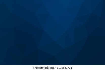 Dark BLUE vector polygonal background. Modern abstract illustration with triangles. Textured pattern for your backgrounds.