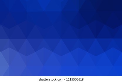 Dark BLUE vector polygonal background. Polygonal abstract illustration with gradient. A completely new design for your leaflet.