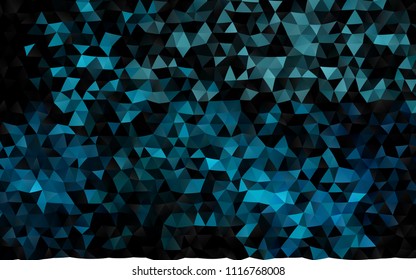 Dark BLUE vector polygonal background. A vague abstract illustration with gradient. The polygonal design can be used for your web site.