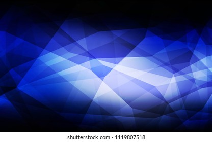 Dark BLUE vector polygonal background. Polygonal abstract illustration with gradient. Template for cell phone's backgrounds.