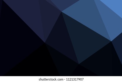 Dark BLUE vector polygonal background. Modern abstract illustration with triangles. A new texture for your web site.