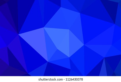 Dark BLUE vector polygonal background. Polygonal abstract illustration with gradient. A new texture for your web site.