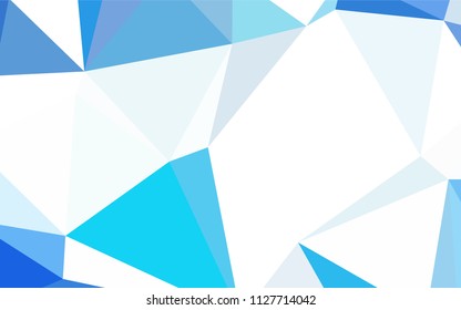 Dark BLUE vector polygonal background. Colorful illustration in abstract style with triangles. Brand new design for your business.