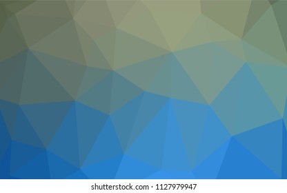 Dark BLUE vector polygonal background. Colorful illustration in polygonal style with gradient. A new texture for your design.