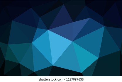 Dark BLUE vector polygonal background. Colorful abstract illustration with triangles. Brand new design for your business.
