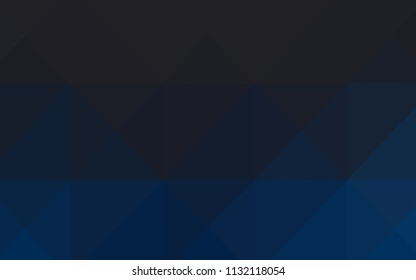Dark BLUE vector polygonal background. Geometric illustration in Origami style with gradient.  Brand-new design for your business.