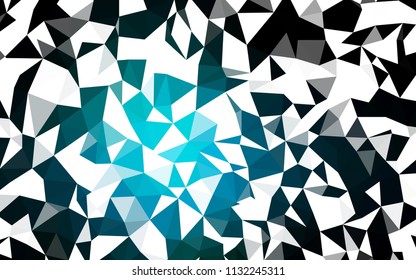 Dark BLUE vector polygonal background. A completely new color illustration in a polygonal style. Brand new style for your business design.