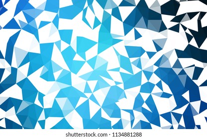 Dark BLUE vector polygonal background. Elegant bright polygonal illustration with gradient. A new texture for your web site.
