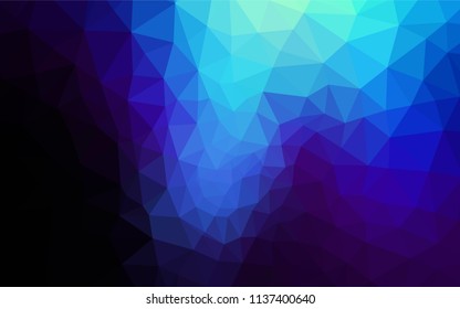 Dark BLUE vector polygonal background. Polygonal abstract illustration with gradient. A completely new design for your leaflet.