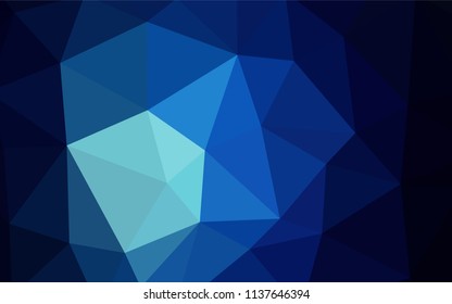Dark BLUE vector polygonal background. A sample with polygonal shapes. A new texture for your web site.