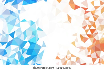Dark BLUE vector polygonal background. Colorful illustration in polygonal style with gradient. Triangular pattern for your design.