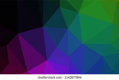 Dark BLUE vector polygonal background. Colorful illustration in abstract style with triangles. Brand new design for your business.
