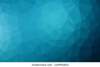 Dark BLUE vector polygonal background. Brand new colored illustration in blurry style with gradient. The textured pattern can be used for background.