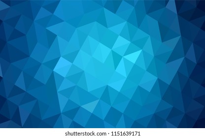 Dark BLUE vector polygonal background. A completely new color illustration in a polygonal style. Brand new style for your business design.