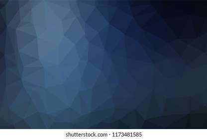 Dark BLUE vector polygonal background. A completely new color illustration in a vague style. A new texture for your design.
