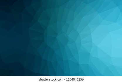 Dark BLUE vector polygonal background. Colorful illustration in abstract style with gradient. The polygonal design can be used for your web site.
