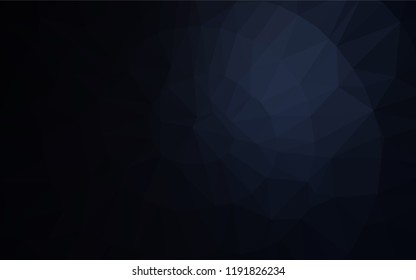 Dark BLUE vector polygonal background. Triangular geometric sample with gradient.  A new texture for your design.