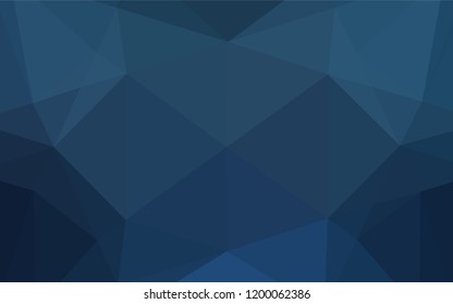 Dark BLUE vector polygonal background. Colorful illustration in abstract style with gradient. A completely new template for your business design.
