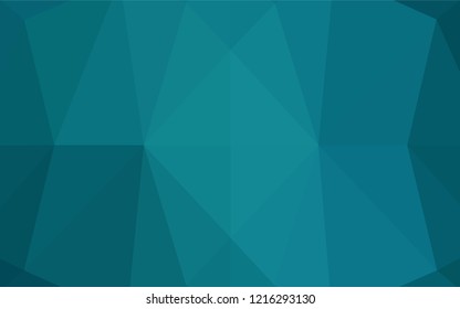 Dark BLUE vector polygonal background. Creative geometric illustration in Origami style with gradient. The best triangular design for your business.