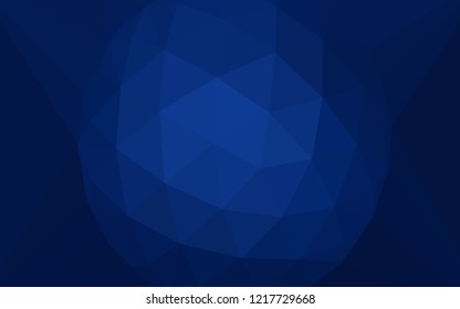 Dark BLUE vector polygonal background with a diamond. Polygonal abstract illustration with gradient. Completely new template for your banner.