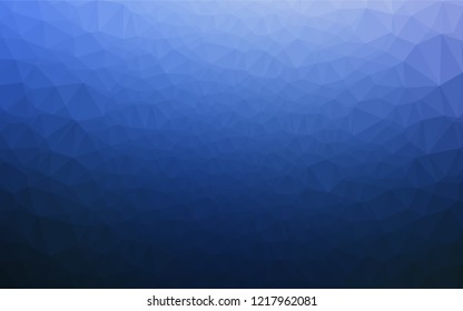 Dark BLUE vector polygonal background. A sample with polygonal shapes. Brand new design for your business.