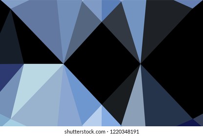 Dark BLUE vector polygonal background. Colorful illustration in abstract style with gradient. A new texture for your design.