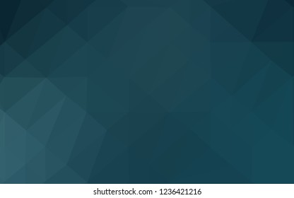 Dark BLUE vector polygonal background. Geometric illustration in Origami style with gradient. Polygonal design for your web site.