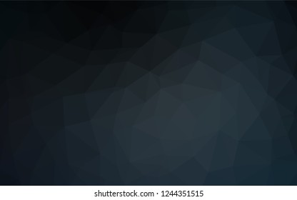Dark BLUE vector polygonal background. Brand new colored illustration in blurry style with gradient. The best triangular design for your business.