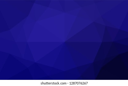 Dark BLUE vector polygonal background. Glitter abstract illustration with an elegant design. A completely new template for your business design.
