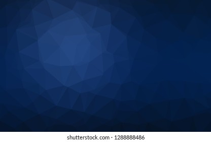 Dark BLUE vector polygonal background. Creative illustration in halftone style with gradient. Elegant pattern for a brand book.