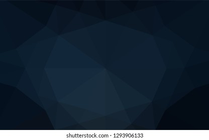 Dark BLUE vector polygonal background. Modern geometrical abstract illustration with gradient. Brand new style for your business design.