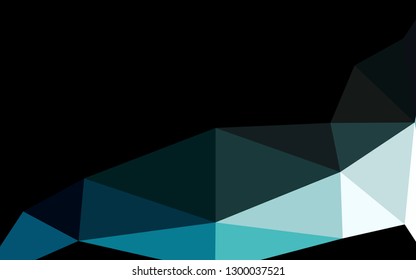 Dark BLUE vector polygonal background. Modern geometrical abstract illustration with gradient. Completely new template for your business design.