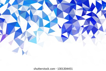 Dark BLUE vector polygonal background. Creative illustration in halftone style with triangles. Brand new design for your business.