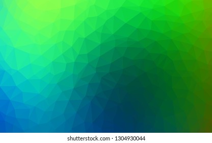 Dark BLUE vector polygonal background. Elegant bright polygonal illustration with gradient. A completely new design for your leaflet.