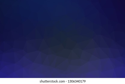 Dark BLUE vector polygonal background. A completely new color illustration in a vague style. Brand new design for your business.