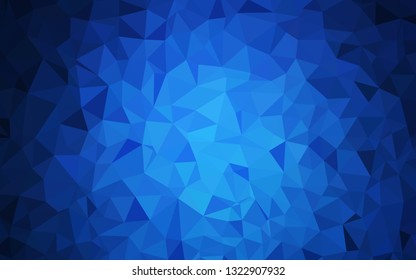 Dark BLUE vector polygonal background. Colorful illustration in abstract style with triangles. A new texture for your web site.