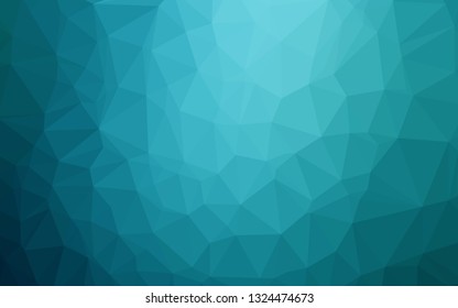 Dark BLUE vector polygonal background. Triangular geometric sample with gradient.  New texture for your design.