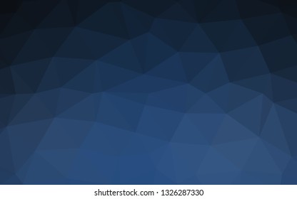 Dark BLUE vector polygonal background. Creative illustration in halftone style with gradient. Polygonal design for your web site.