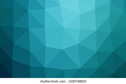 Dark BLUE vector polygonal background. Geometric illustration in Origami style with gradient. Brand new design for your business.