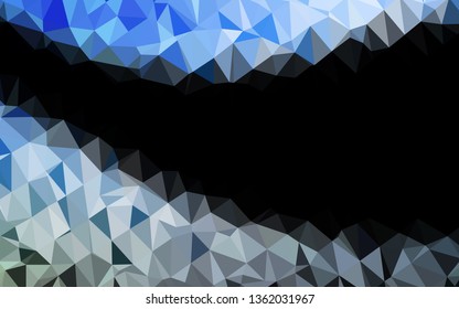 Dark BLUE vector polygonal background. Creative illustration in halftone style with gradient. Brand new style for your business design.