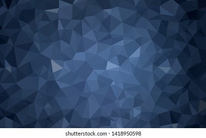 Dark BLUE vector polygonal background. Colorful abstract illustration with triangles. Template for cell phone's backgrounds.