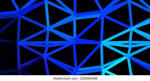 Fondo poligonal vector azul oscuro. Ilustración abstracta colorida con triángulos gradientes. Antecedentes para diseñadores web.
