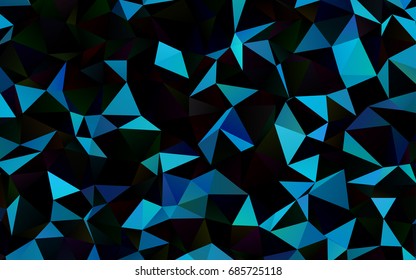 Dark BLUE vector polygonal background. Glitter abstract illustration with an elegant design. A completely new design for your business.